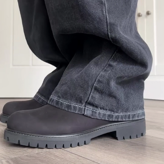 Men's Lace-Up Work Boots with Durable Tread