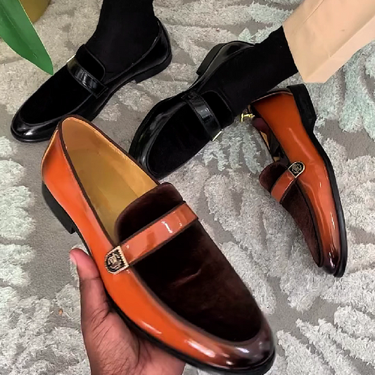 British Style Suede Splice Loafers