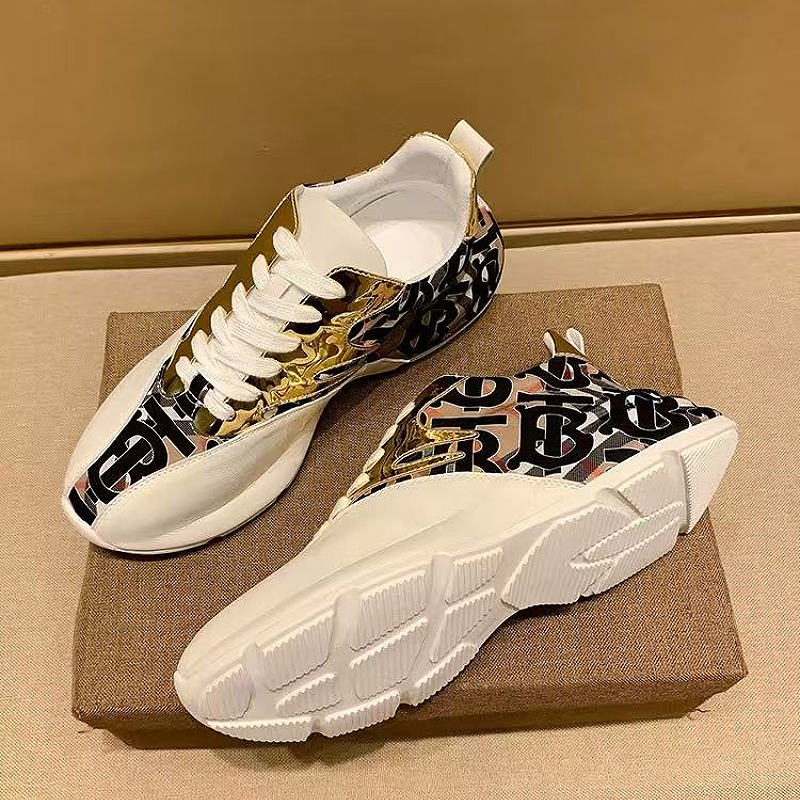 Printed Gold Sneakers