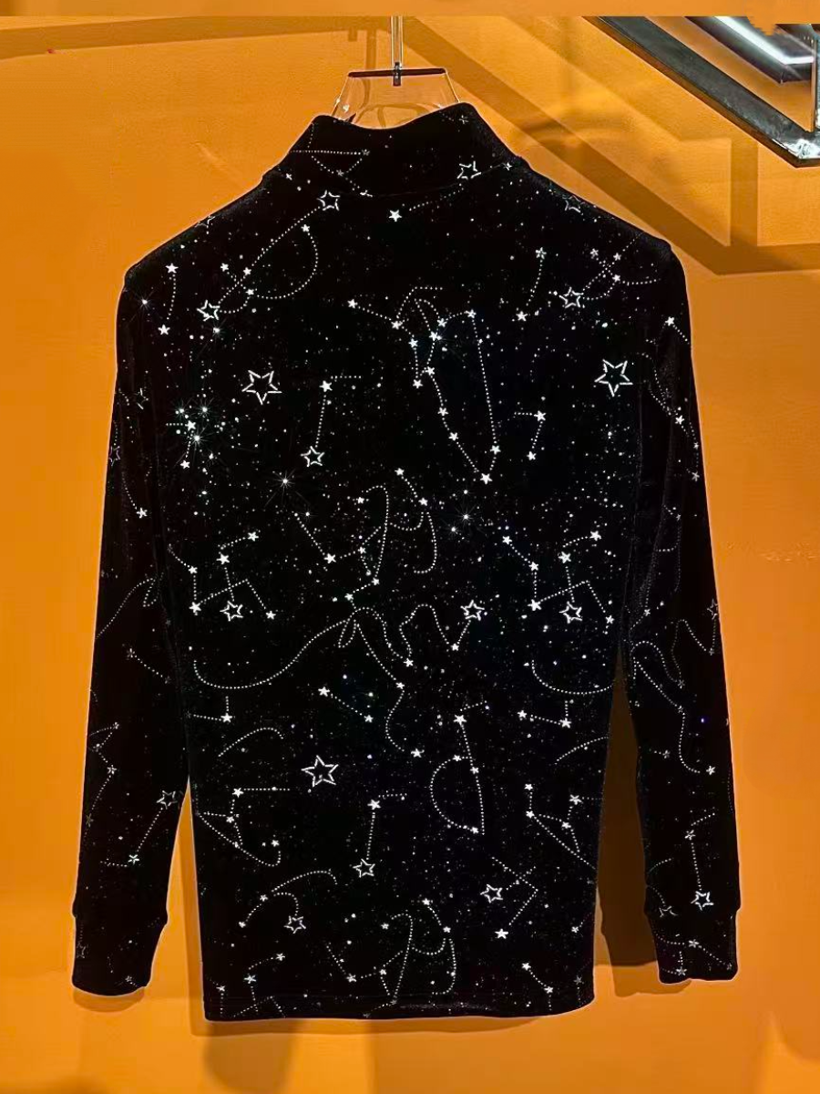 Star Pattern Knit Sweater