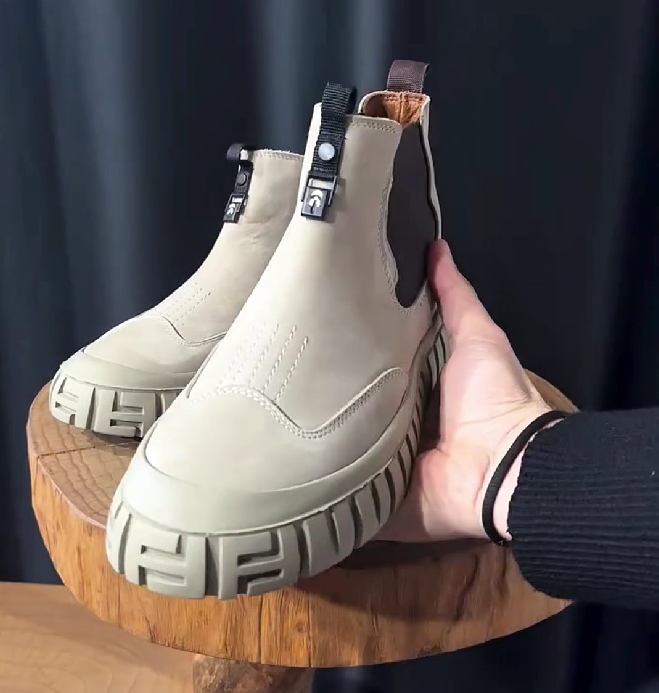 Beige Chunky Sole Boot