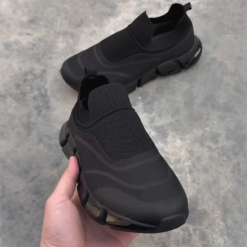 Black Slip On Mesh Sneaker