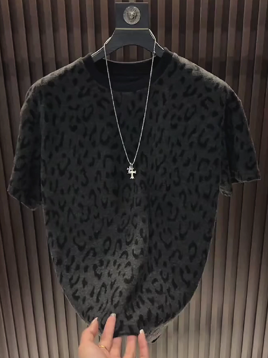 Leopard Print Fleece Tee