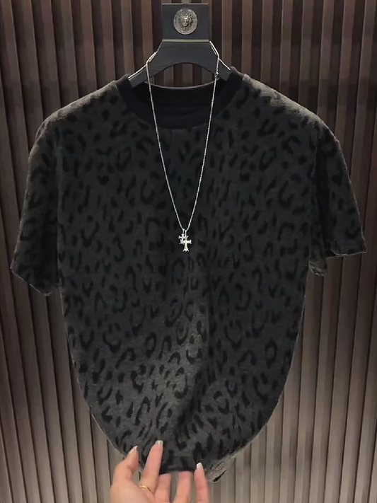 Leopard Print Fleece Tee