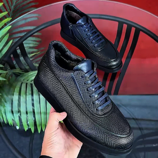 Men's Velvet Lace-up Casual Shoes