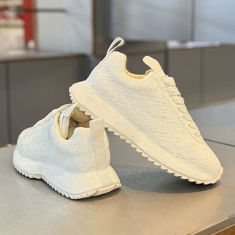 White Monogram Mesh Sneaker