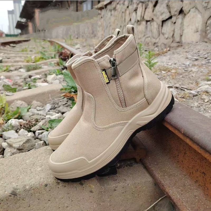 Mesh Zip-Up Outdoor Work Boot