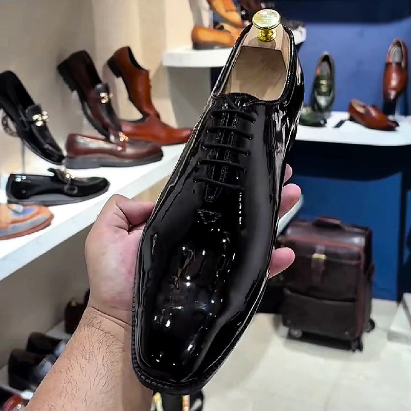 Black Patent Oxford Shoe