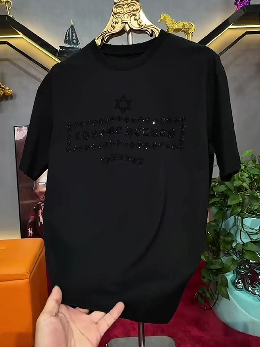 Men's Rhinestone Wing Graphic Short Sleeve T-Shirt