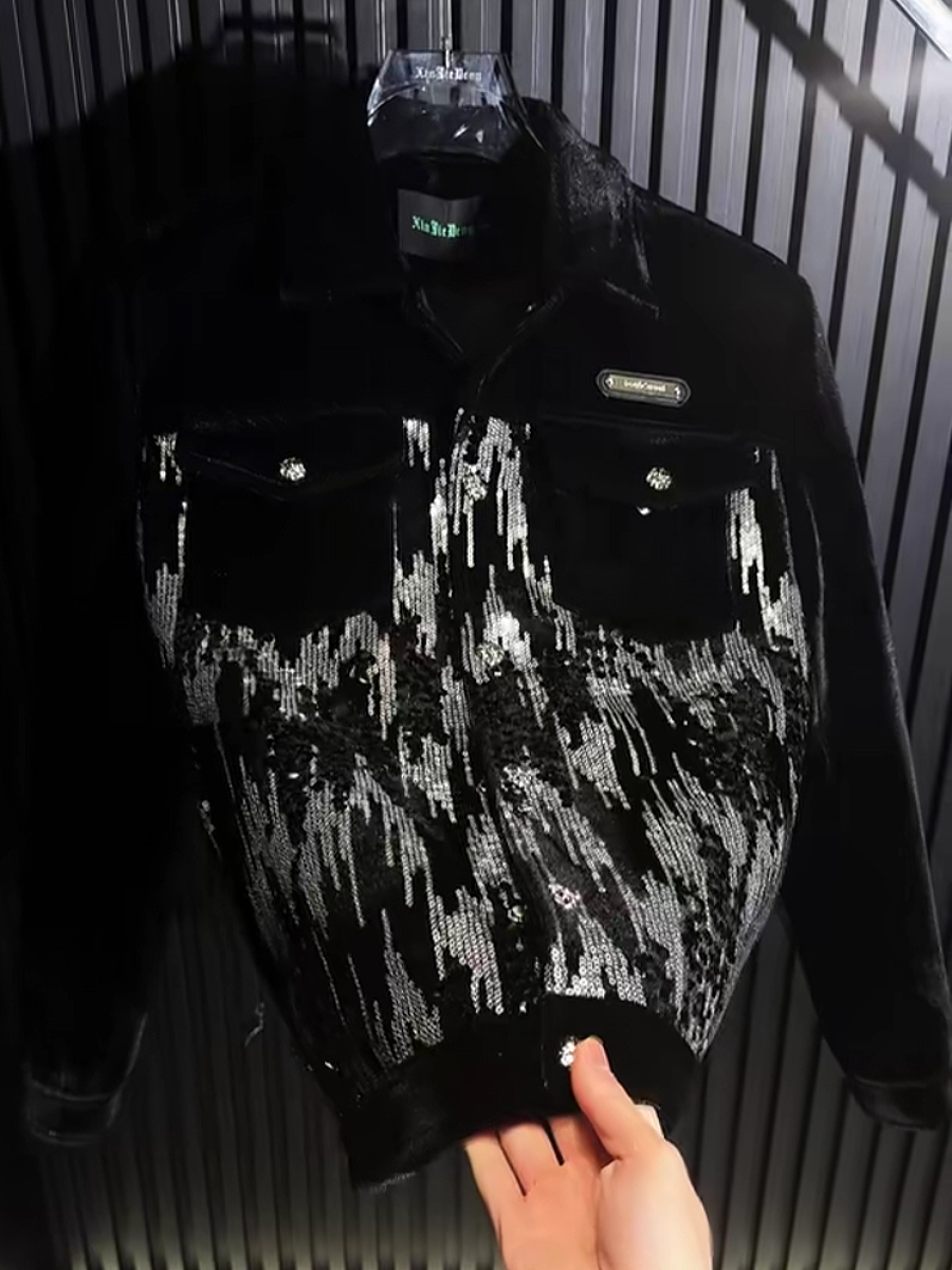 Sequin Denim Jacket
