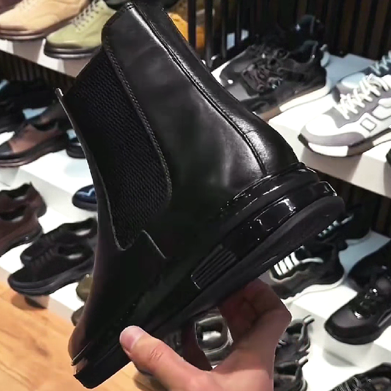 Black Leather Chelsea Boot