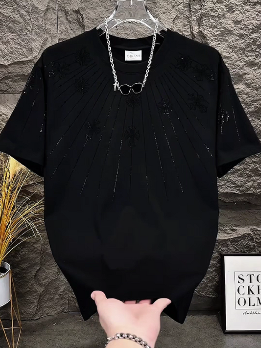 Men's Radiant Cross Rhinestone Tee