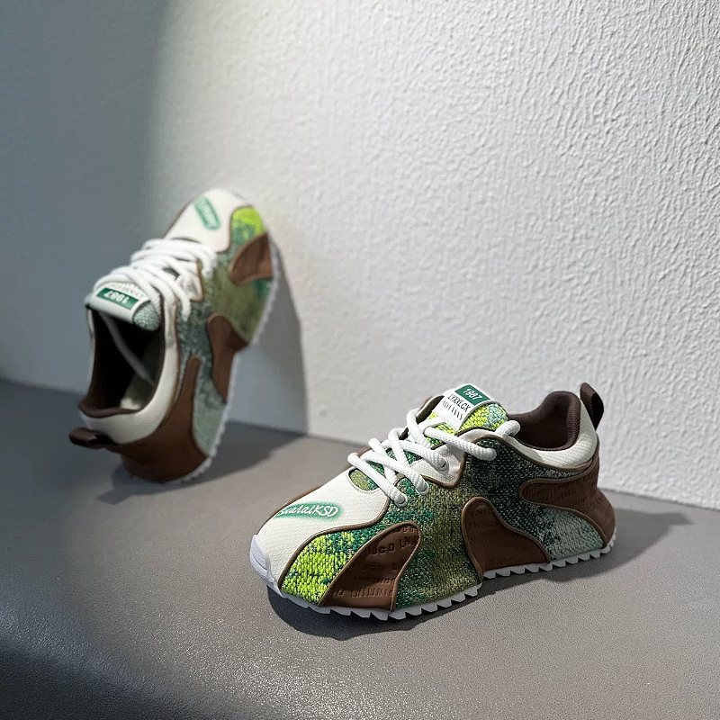 Green Brown Patchwork Sneaker