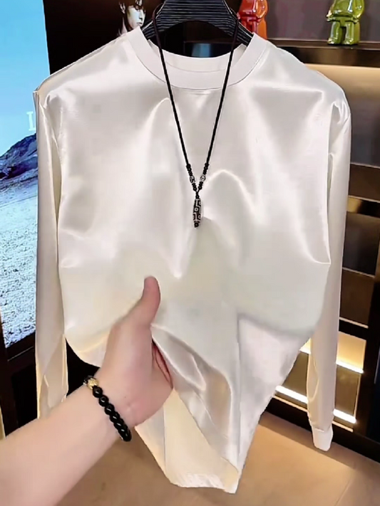 Satin Long Sleeve Top