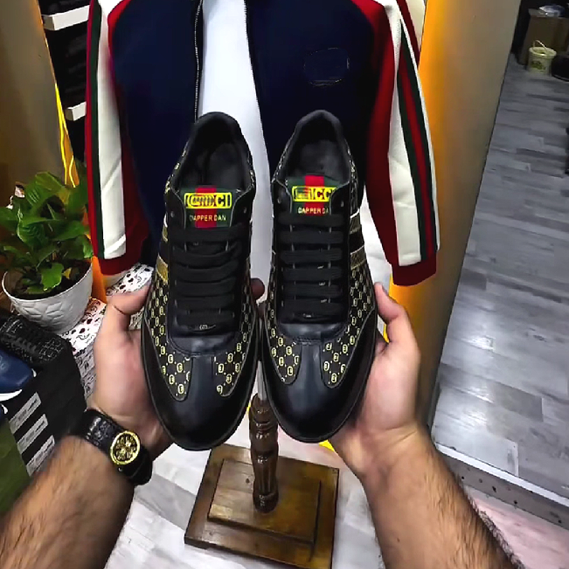 Patterned Leather Sneaker