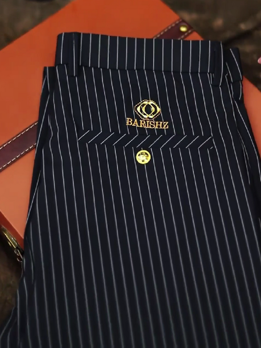 Striped Slim Fit Trousers