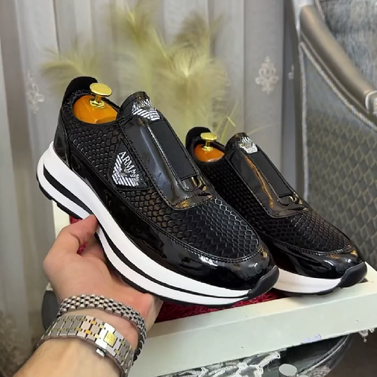 Snake Print Slip-On Sneaker