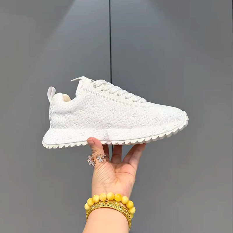 White Monogram Mesh Sneaker