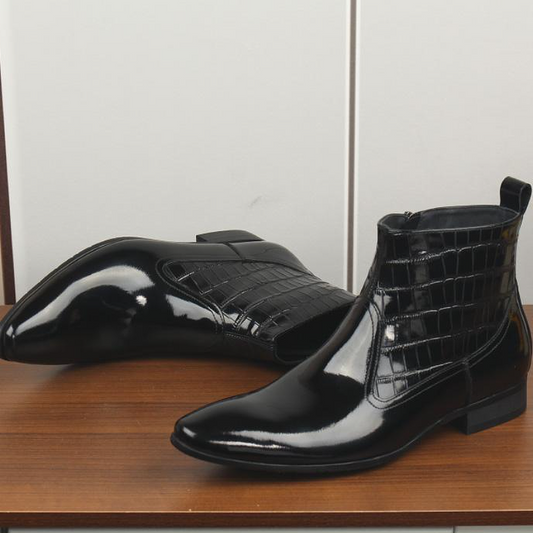 Black Patent Pointed Boot