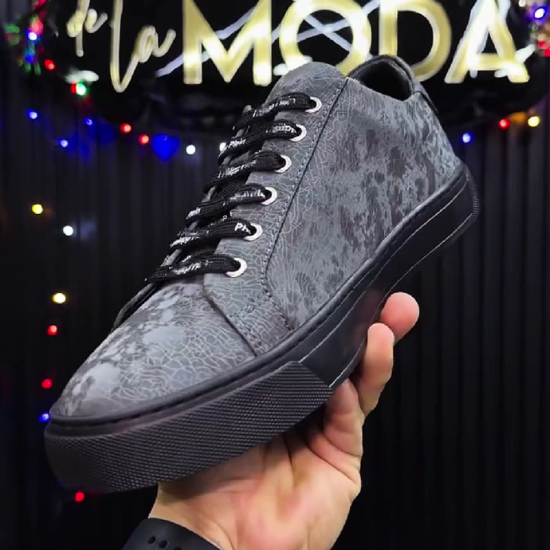 Patterned Suede Sneaker