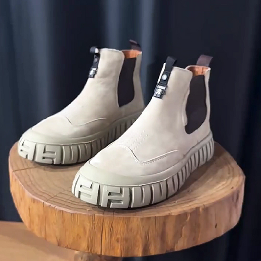 Beige Chunky Sole Boot