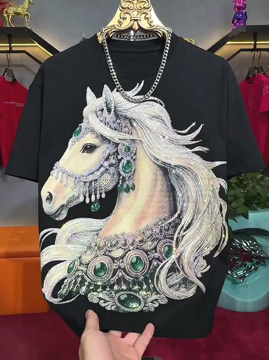 Crystal Horse Print Tee