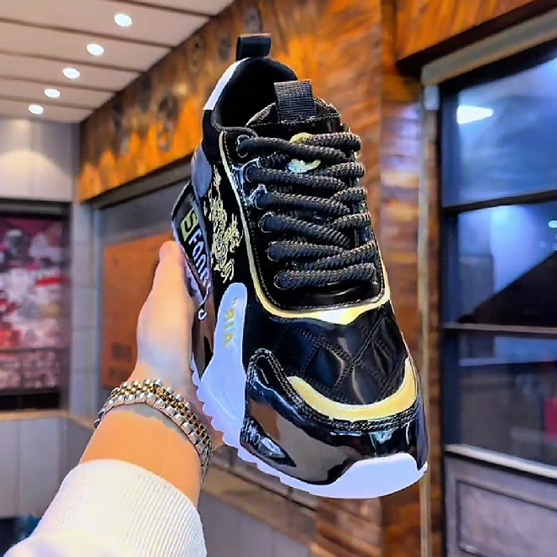 Black Patent Chunky Sneaker