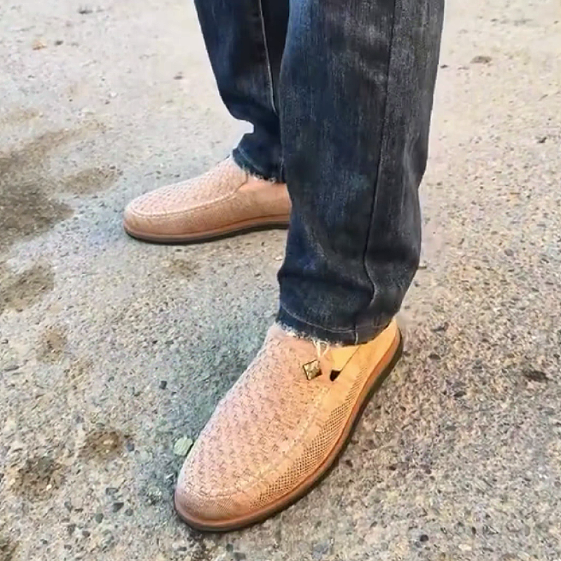 Men's Woven Slip-On Casual Driving Shoes