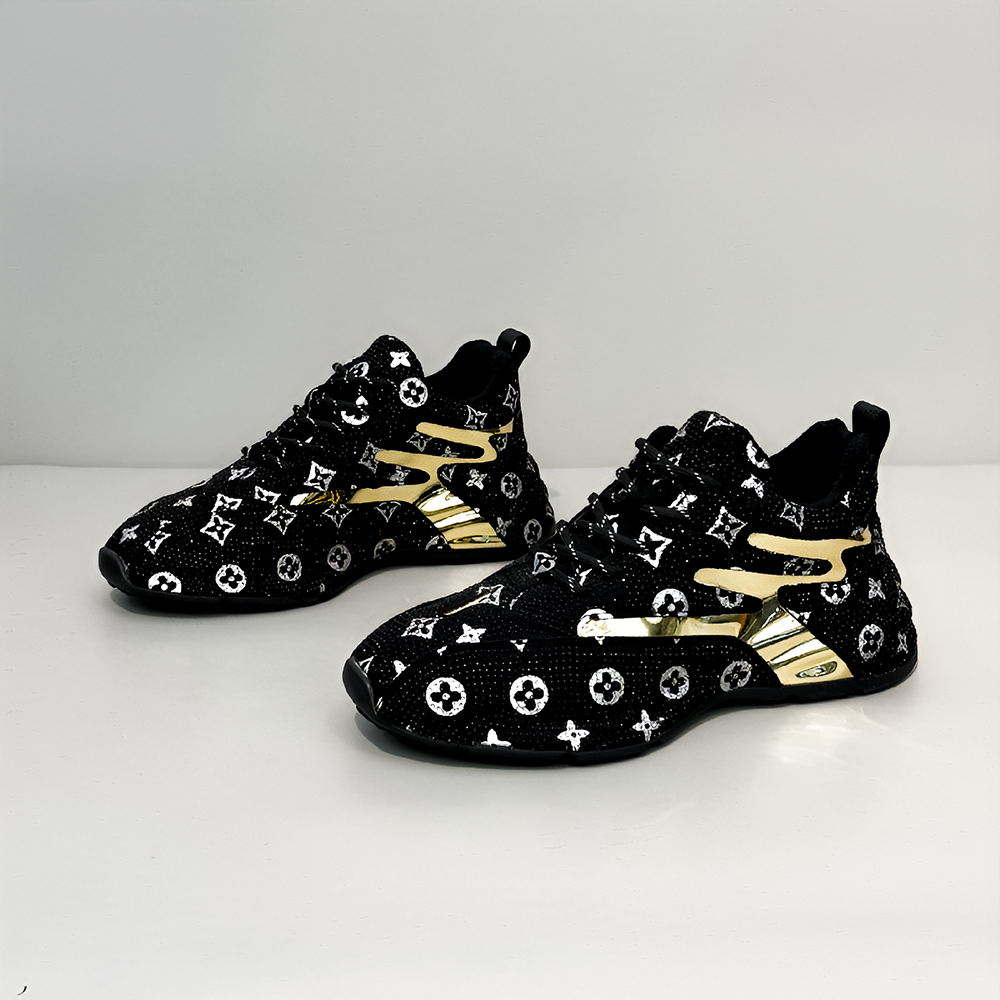 Glamorous rhinestone print sneakers