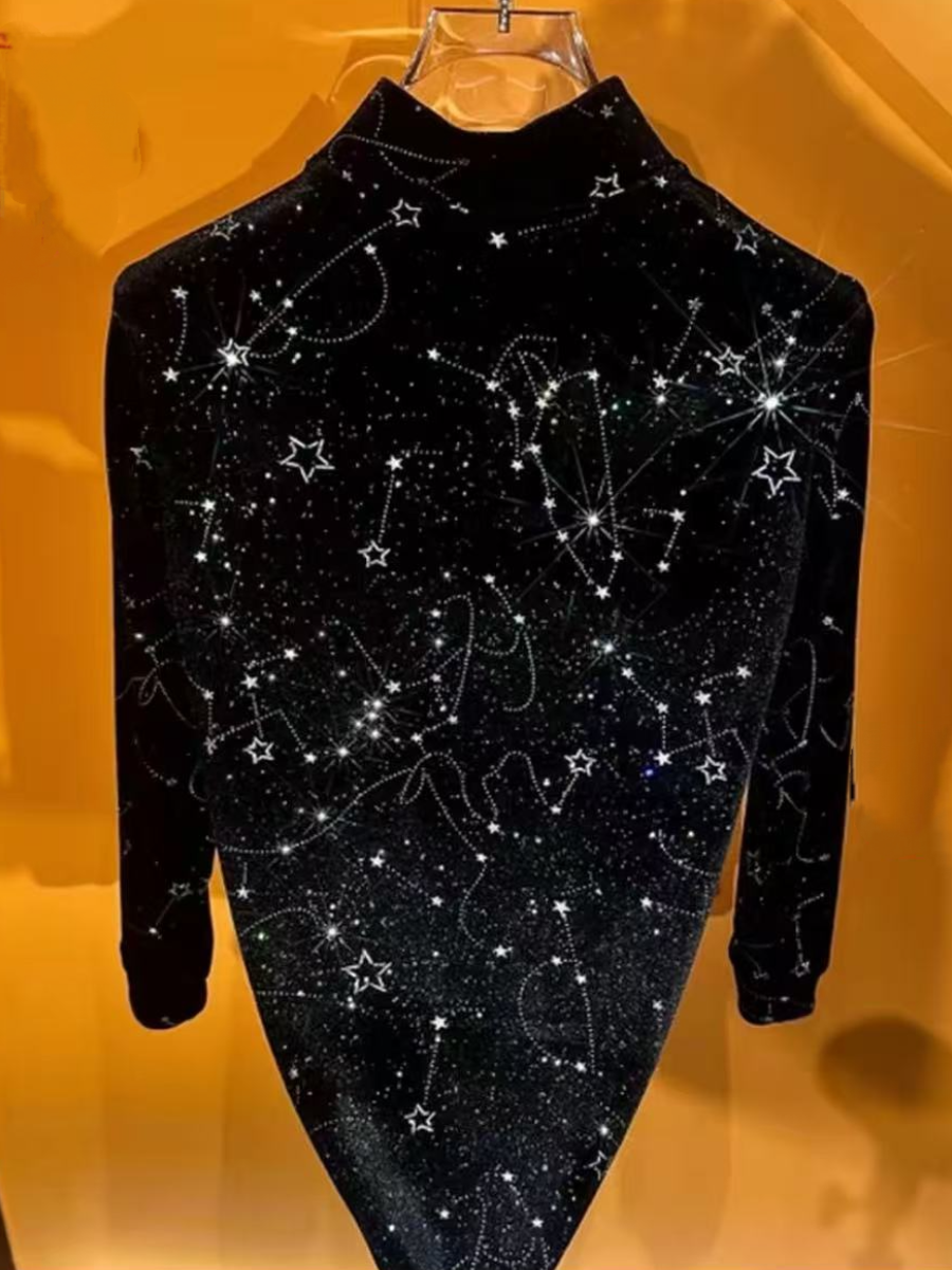 Star Pattern Knit Sweater