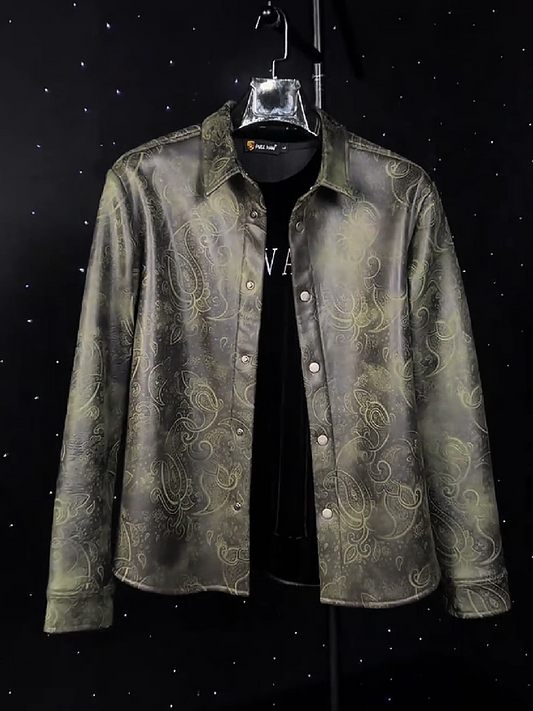 VelvetPaisley Shirt Jacket