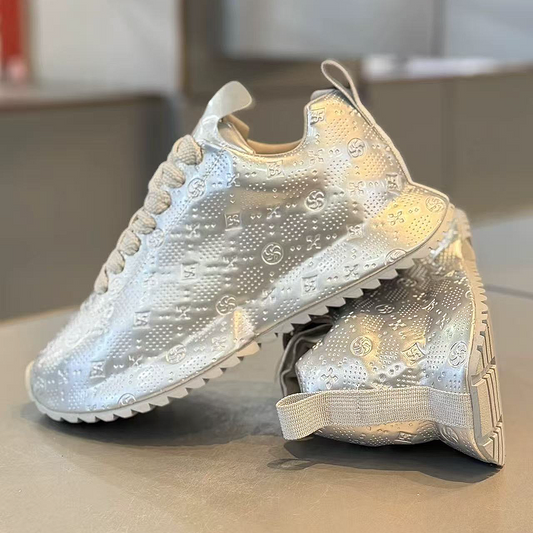 Silver Monogram Mesh Sneaker