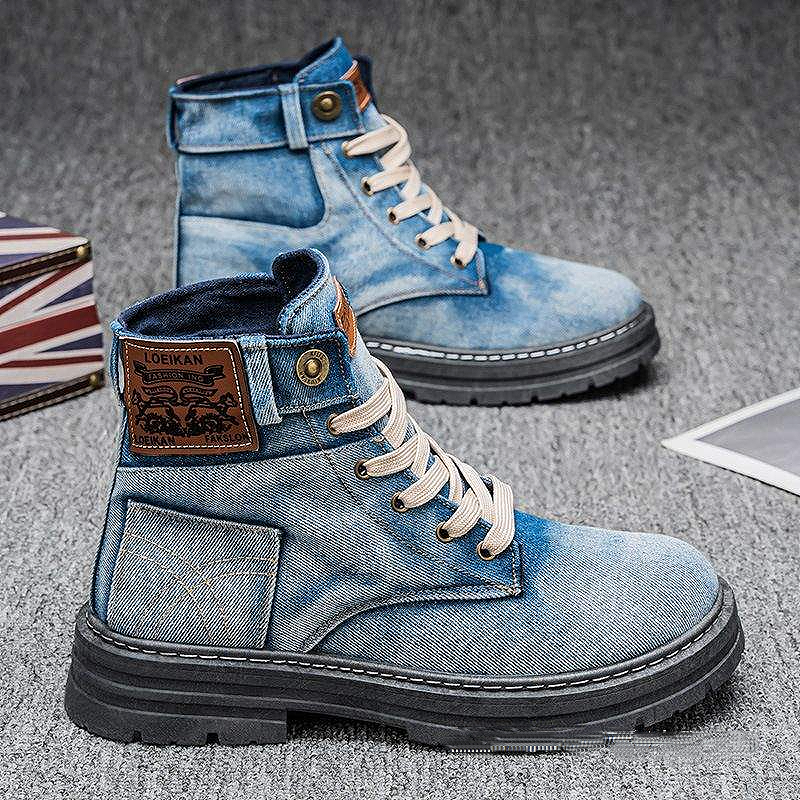 Blue Denim Work Boot