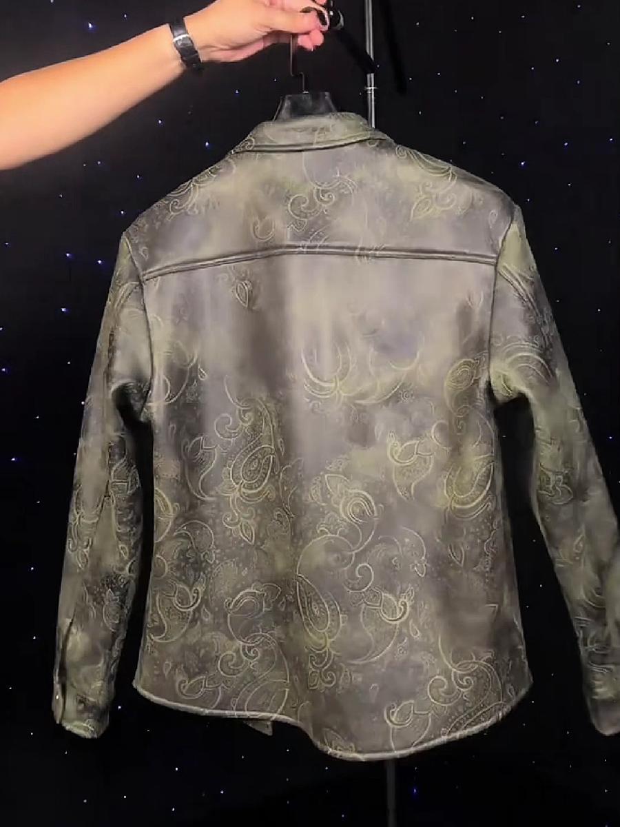 VelvetPaisley Shirt Jacket