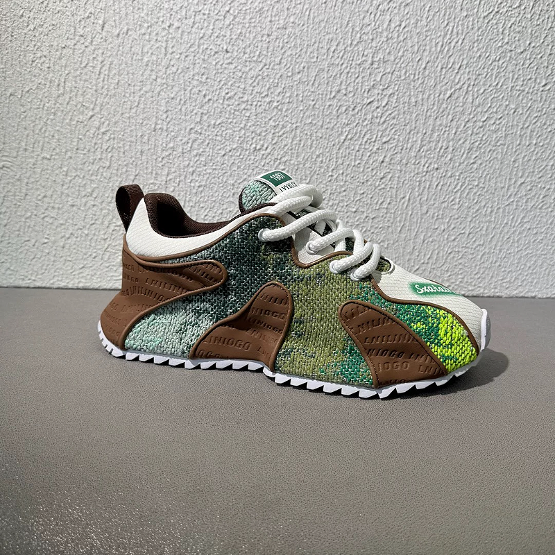 Green Brown Patchwork Sneaker