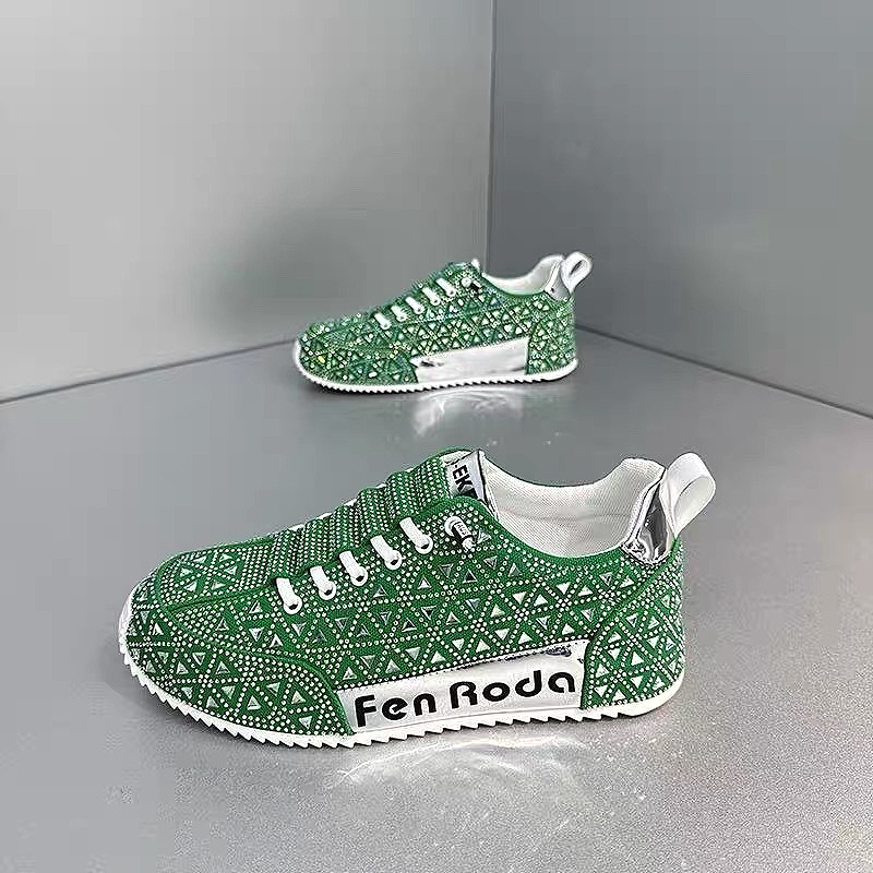 Fashionable Crystal Geometric Sneaker