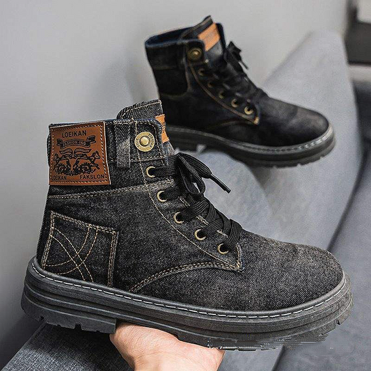 Blue Denim Work Boot