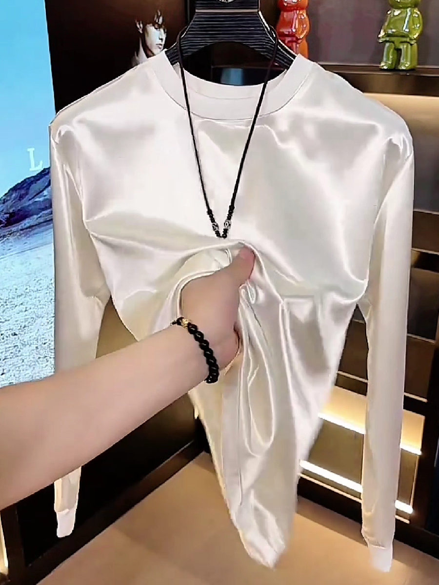 Satin Long Sleeve Top