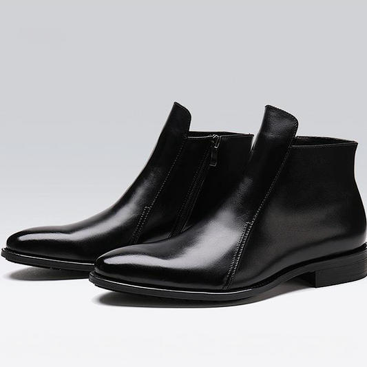Black Leather Chelsea Boot