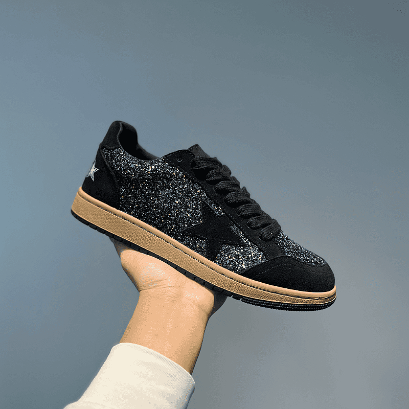 Black Glitter Sneaker