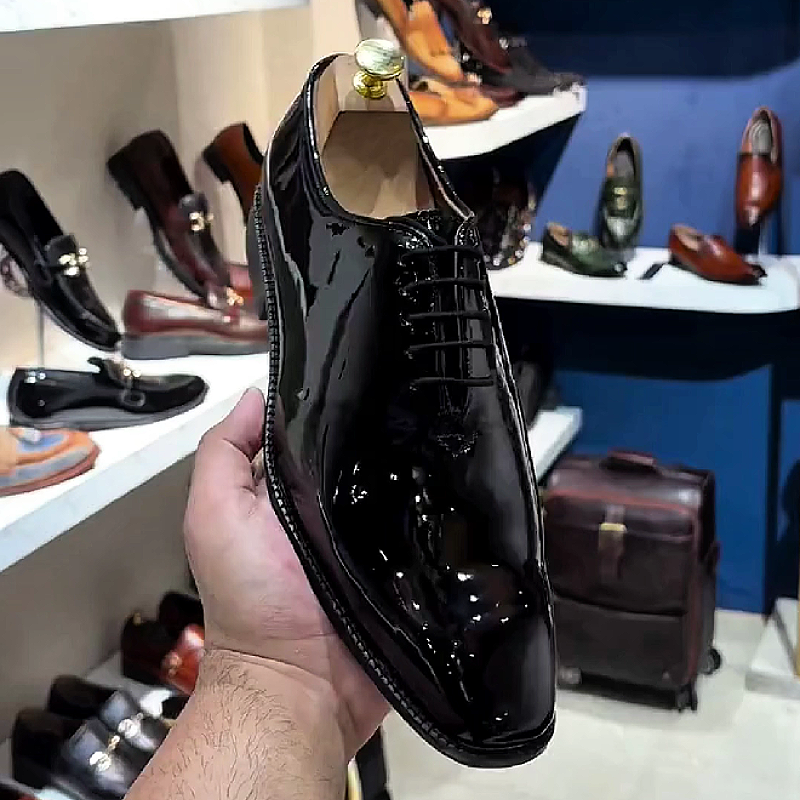 Black Patent Oxford Shoe