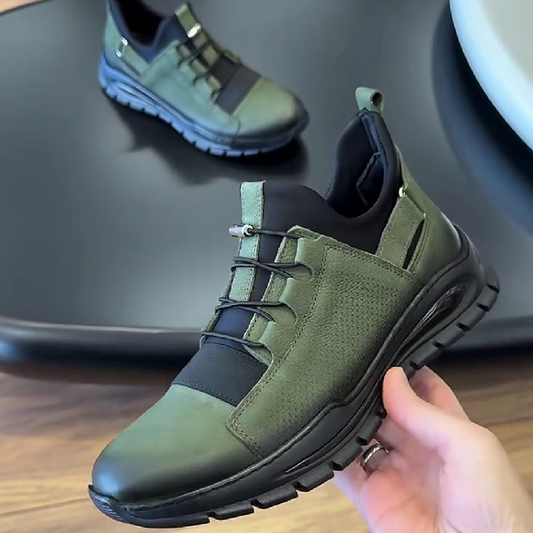 Men's Mesh & Synthetic Sneakers with Cushioned Sole