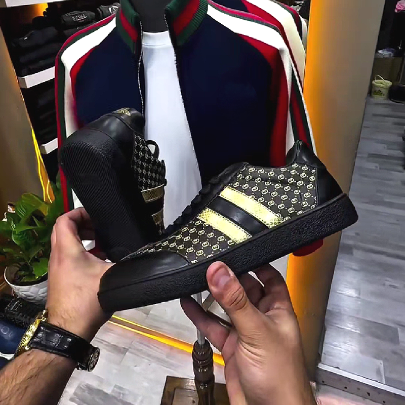 Patterned Leather Sneaker