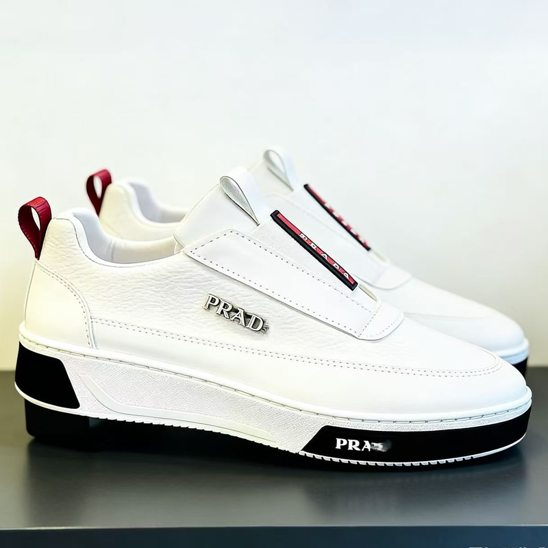 White Logo Slip On Sneaker