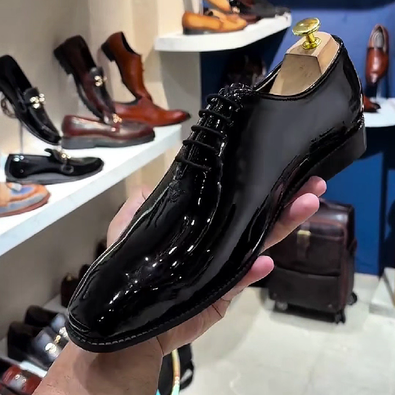 Black Patent Oxford Shoe