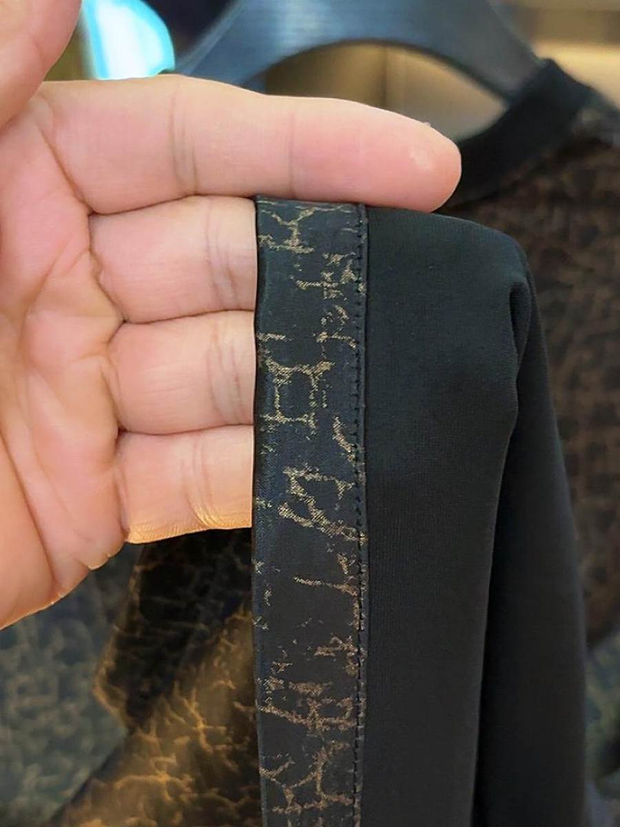 Black Crackle Print Shirt