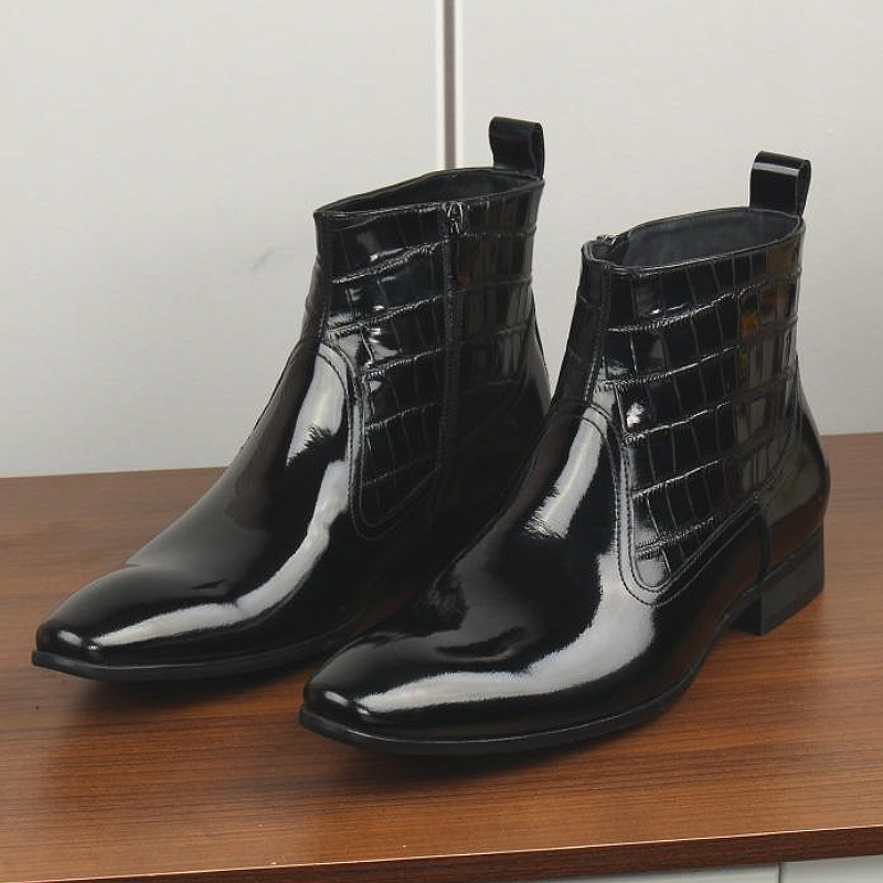 Black Patent Pointed Boot