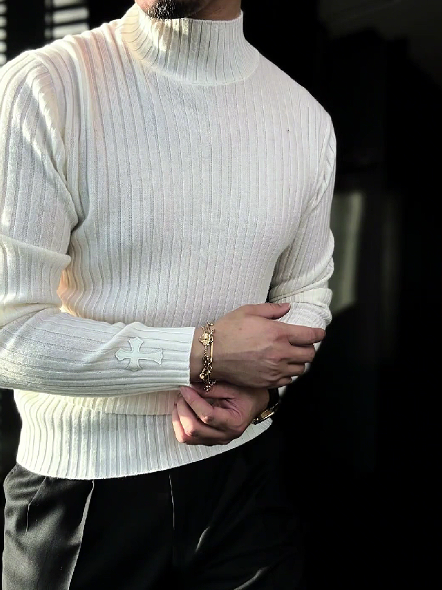Ribbed Turtleneck Sweater