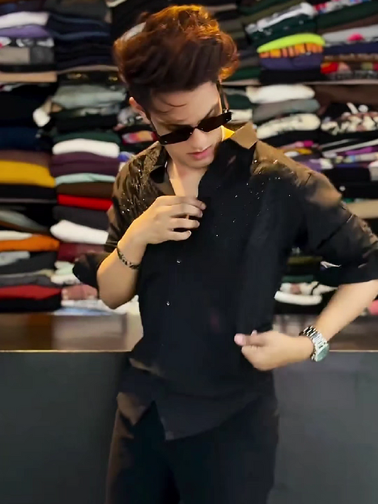 Sparkle Detail Slim Fit Shirt