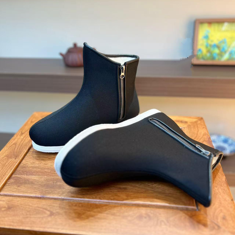 Black Fleece Canvas Boot